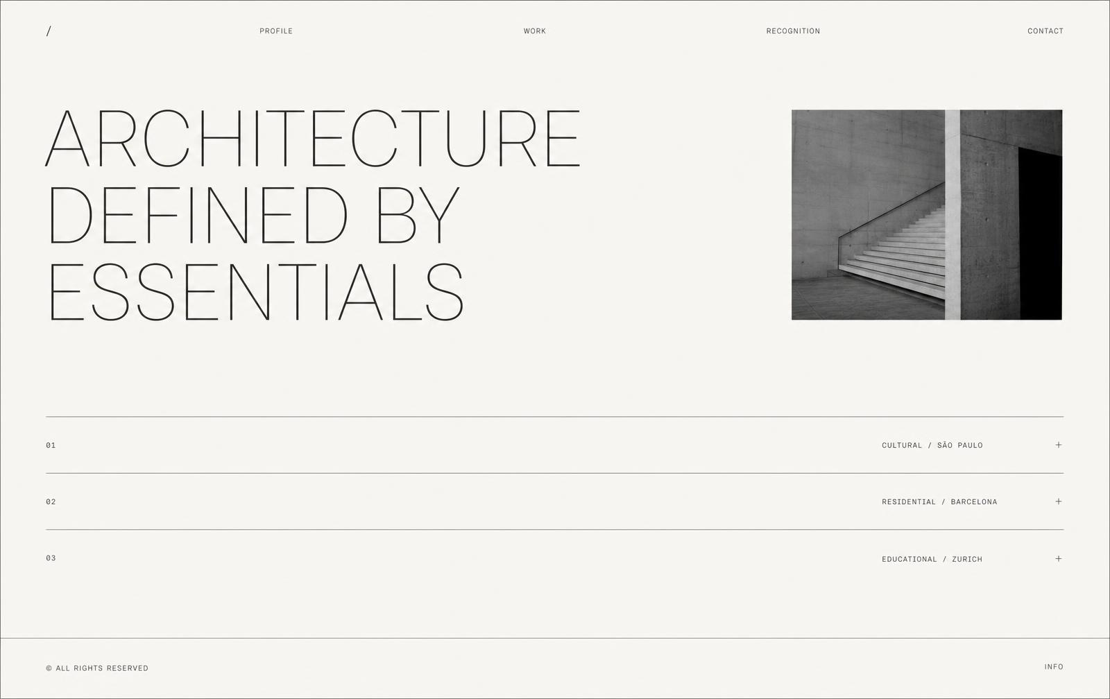 Ontwerp voor een architectenbureau: Zwitsers raster met haarlijnen